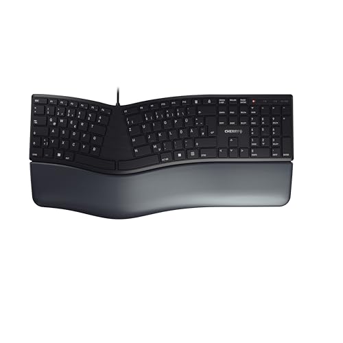 CHERRY KC 4500 Ergo, Ergonomische Tastatur, Deutsch QWERTZ, Schwarz