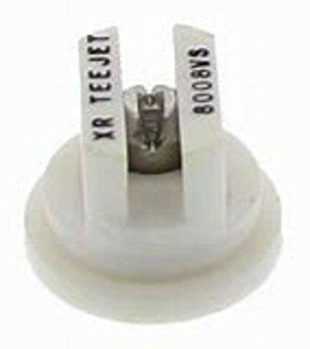 TeeJet XR8008VS Extended Range Spray Tip, 0.37-0.73 GPM, 30-60 psi, Stainless Steel - White