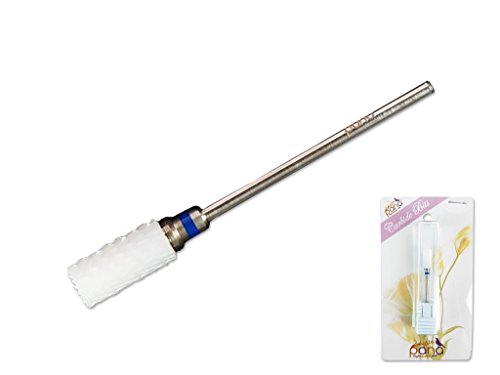 Pana Professional - Flat Top Small Barrel White Ceramic Bit 3/32" Shank Size - Nail Drill Bit for Dremel Machine