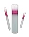 World's Best Tweezers Professional 3-Piece Manicure & Pedicure Set – Handmade in Czech Republic – Crystal Glass - Never Wears Out - Manicure File Great for Natural & Acrylic Nails - Pink