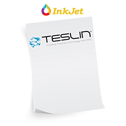 Teslin Synthetic Paper - for Inkjet Printers - Waterproof - Full Sheet 10 Mil | Pack of 5