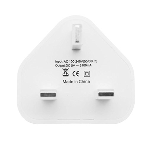 Xumeili 5V 3.1A 3 Ports AC Wall USB Charger UK Plug Wall Travel Adapter For iPhone Xiaomi Huawei