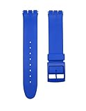 17mm BLUE Replacement Watch Band for Standard Gents Swatch Watch