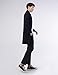 NEARKIN (NKNKTNC803 Mens Slim Cut Look Knitwear Shawl Collar Long Cardigan Sweater Black US L(Tag Size L)