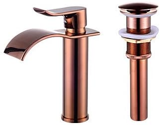 TY Contemporary CentersetCeramic Valve Single Handle One Hole for Rose Gold , Bathroom Sink Faucet