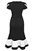ANGVNS Women's V Neck Short Sleeve Bow-knot Belted Vintage Retro Bridesmaid Dress