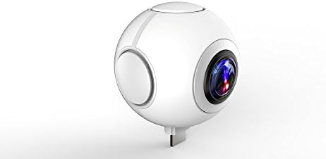 Double 360 Degree Spherical Panorama VR Camera - LI YU SZ Camera Lens with Micro USB Port , Panoramic Point and Shoot Digital Video Cameras Dual Wide Angle Fisheye Lens for Andriod Smartphone
