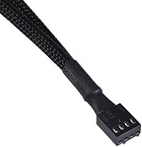 Nicfaky 4x PWM Fan Splitter Cable Y Adapter for PC Computer Power Supply Black view 5