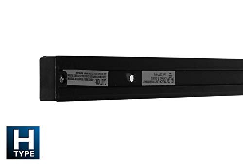 NICOR Lighting 6 Ft. Black Track Lighting Rail Section, H-Type [3-Wire] (10006BK) - Thumbnail 2