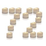 Homemory 72 Pack Flameless Flickering LED Tealight Candles Battery Operated Votive Tealight Electric Tea Lights, Warm White