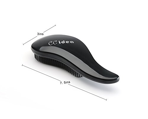 CCidea Detangling Brush - Glide Thru Detangler Hair Comb or Brush - No More Tangle - Adults & Kids (black)