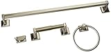 Hardware House 689497 Sunset Collection 4-Piece Bathroom Accessory Set, Satin Nickel
