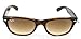 Ray-Ban RB2132 New Wayfarer Square Sunglasses, Light Havana/Clear Gradient Brown, 55 mm