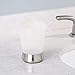 InterDesign Lusso Bath Collection, Tumbler Cup for Bathroom Vanity Countertops - Clear/Brushed Stainless Steel