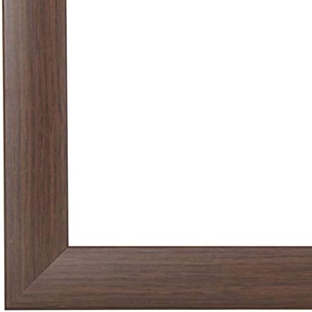 Picture frame, Photo frame PN35 9.45x13 inch (24x33 cm) in BROWN WENGE with normal safety plastic glass and mdf back board, 35 mm MDF moulding with covered decorative foil