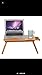 SONGMICS 100% Bamboo Adjustable Laptop Desk with USB Fan Foldable Breakfast Serving Bed Tray w' Tilting Top/Drawer ULLD01F