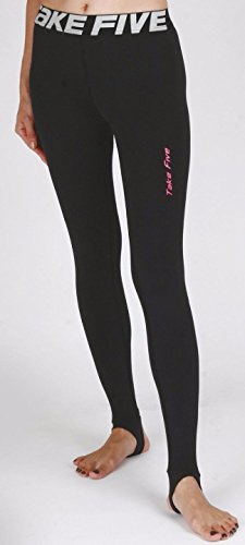 New 105 Skin Tights Compression Leggings Base Layer Black Running Pants Womens (XL)