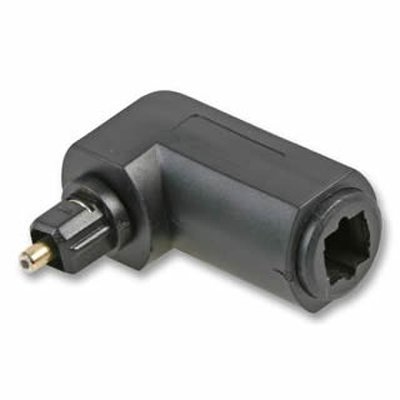 Cable-Tex TOSlink Optical Audio 90 Degree Right Angle Connector