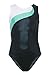 k-Bee Leotards Girl's Elite White/Seafoam/Black Mystique Gymnastics Leotard