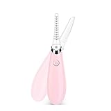 Vivifast Electric Heated Eyelash Curler Eye Lashes Curling Tool Enhancer Pen Electronic Comb Professional Long Lasting Natural USB Rechargeable (Pink)