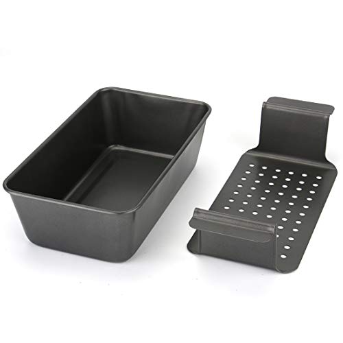 Tosnail 4Piece NonStick Meatloaf Pan with Drain Bread Loaf Pan Set