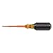 Klein Tools 607-3-INS Insulated Screwdriver, Made in USA, 3/32-Inch Cabinet Tip with 3-Inch Shank