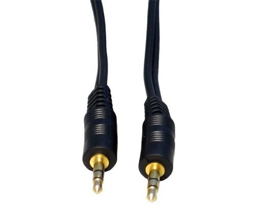 World of Data 3m 3.5mm Jack Cable - - 24k Gold Plated - Audio - Stereo - Male to Male - BLACK coloured — image 1