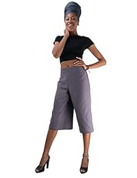 Pantalones capri de algodón orgánico para dama, Gauchos