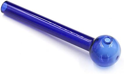 ZJAN Handcrafted Stained Glass Oil Burners, 4.7 inch long. 7pcs pack (Blue)
