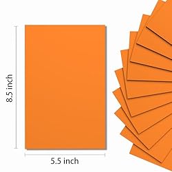 Do²ping Orange Foam Sheets Crafts, 8.5x5.5 Inch