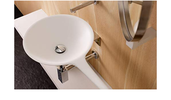 LAVABO CON TOALLERO BATHCO DE SOLID SURFACE SAJA MEDIDAS ...
