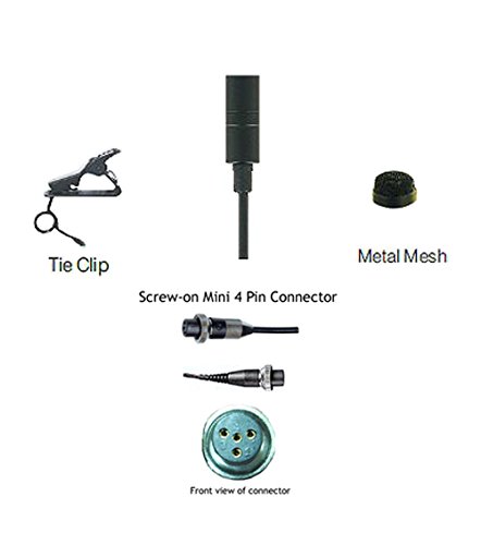 U-VOICE PROFESSIONAL LAVALIER MICROPHONE for Peavey PCX V12 U302 Wireless Mipro Beyer