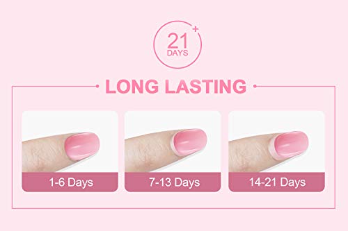 ab gel 8 PCS Soak Off Gel Nail Polish Set- 6 Color Gel with No Wipe Base and Top Coat Starter Gel Nail Manicure Kit