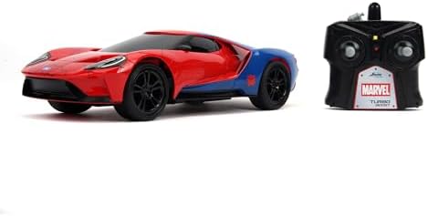 - Spiderman Radio-Commandée Ford GT - 1/16 - Fonctions Complètes de Pilotage et Turbo - sous Licence Officielle - A Partir de 6 Ans