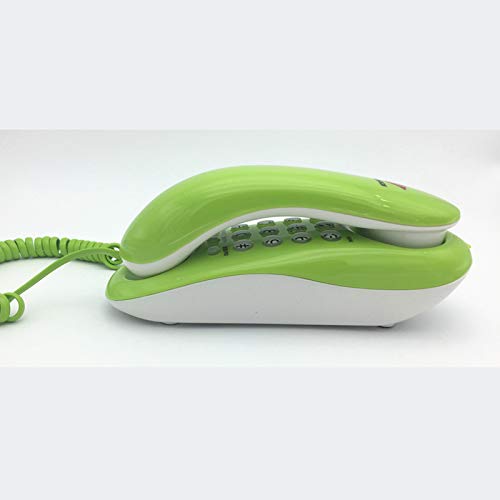 SMMBM Telephone Wall Mount Landline Creative Home with Rope Small Extension Bread Machine, Blue, Green Fixed Telephone