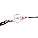 iiniim PU Leather Double Metal Ring Open Mouth Gag Couples Role Play Toy (Black Red, One Size)