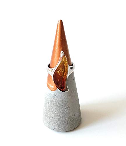 Set of 3 Concrete Ring Cones for Jewelry Storage and Organization