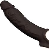 Bigger Double Open Realistic Sleeve Extender Sheath for Men Male Enhancement Extension Sleeve Cover (Black, 8 inch)