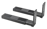 Pyle Speaker Wall Mount, Pair of Speaker Stands, Sound Bar Speaker, Large or Small Speakers, Center Channel Speaker Wall Mount, Adjustable & Extendable Length, 110 Lbs Capacity, Black (PSTNDW17)