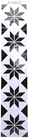 MOONQING Black and White Wall Sticker Retro Tile Kitchen Stickers Film PVC Bathroom Toilet Waterproof Wall Stickers