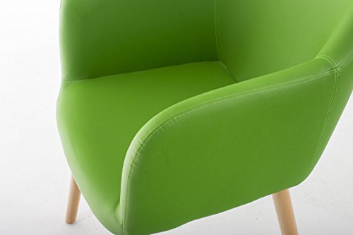 CLP-Sedia-Visitatore-Picard-in-Similpelle-Sedia-Design-Salotto-Imbottita-Telaio-in-Legno-Sedia-Sala-da-Pranzo-con-Braccioli-e-Ampia-Seduta-Poltroncina-Moderna-Deco-per-Camera-da-Letto-Verde