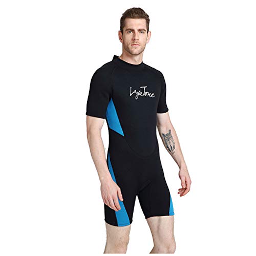 Iusun Men 's One Piece Wetsuit 3MM Bodysuit Splice Swimwear Super Stretch UV Protection Perfect for Swimming/Scuba Diving/Snorkeling/Surfing - Thumbnail 7