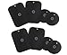 WixGear Metal Plates (8 Pack) with Adhesive for Magnetic Cradle-Less Mount - 4 Rectangle and 4 Round (Compatible with Magnetic Mounts) (Black)