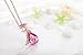 FAPPAC Flower Pendant Necklace Enriched with Swarovski Crystals, 18k Rose Gold Plated - Pink