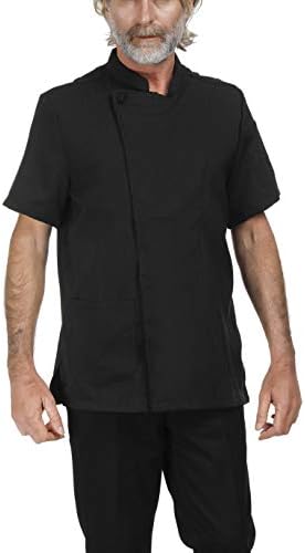 Mens Short Sleeve Chef Coat Jacket 