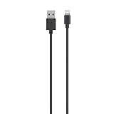 Belkin Lightning to USB Cable - MFi-Certified iPhone Lightning Cable for iPhone XS, XS Max, XR, X, 8/8 Plus and more (4ft/1.2m), Black - F8J023bt04-BLK