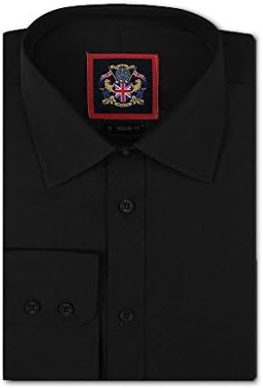 Plain Long Sleeve Mens Shirts,14 Classic Colours Regular Fit,Single & Double Cuffs,Sizes 14ยฝ - 22โ & 10 Bright Colours in Tapered Fit, S - XXXL,For Work,Office,Wedding & Leisure.Janeo British Apparel