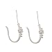 Fashion Women 925 Silver Stud Earings U With Zircon Cross