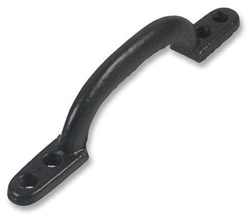 DURATOOL 6" (152mm) Black Japanned Door Pull Handles – 5 Pack