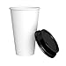 Amazon Brand - Solimo 16oz Paper Hot Cup with Lid, 150 Count